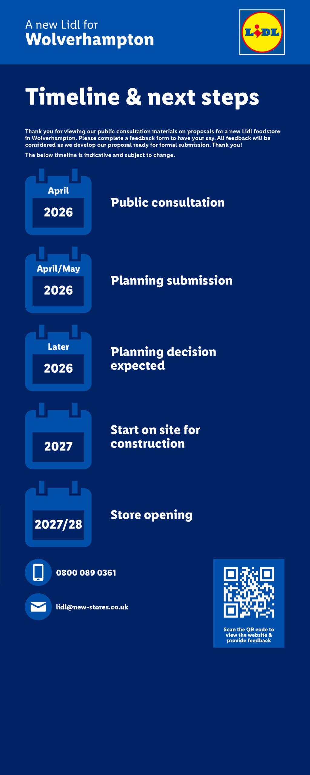 timeline and next steps banner