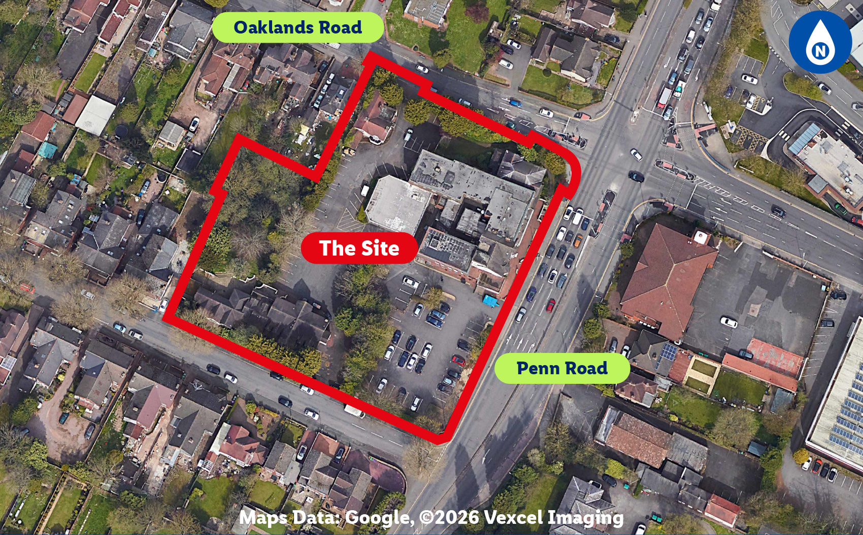 aerial photograph of the site